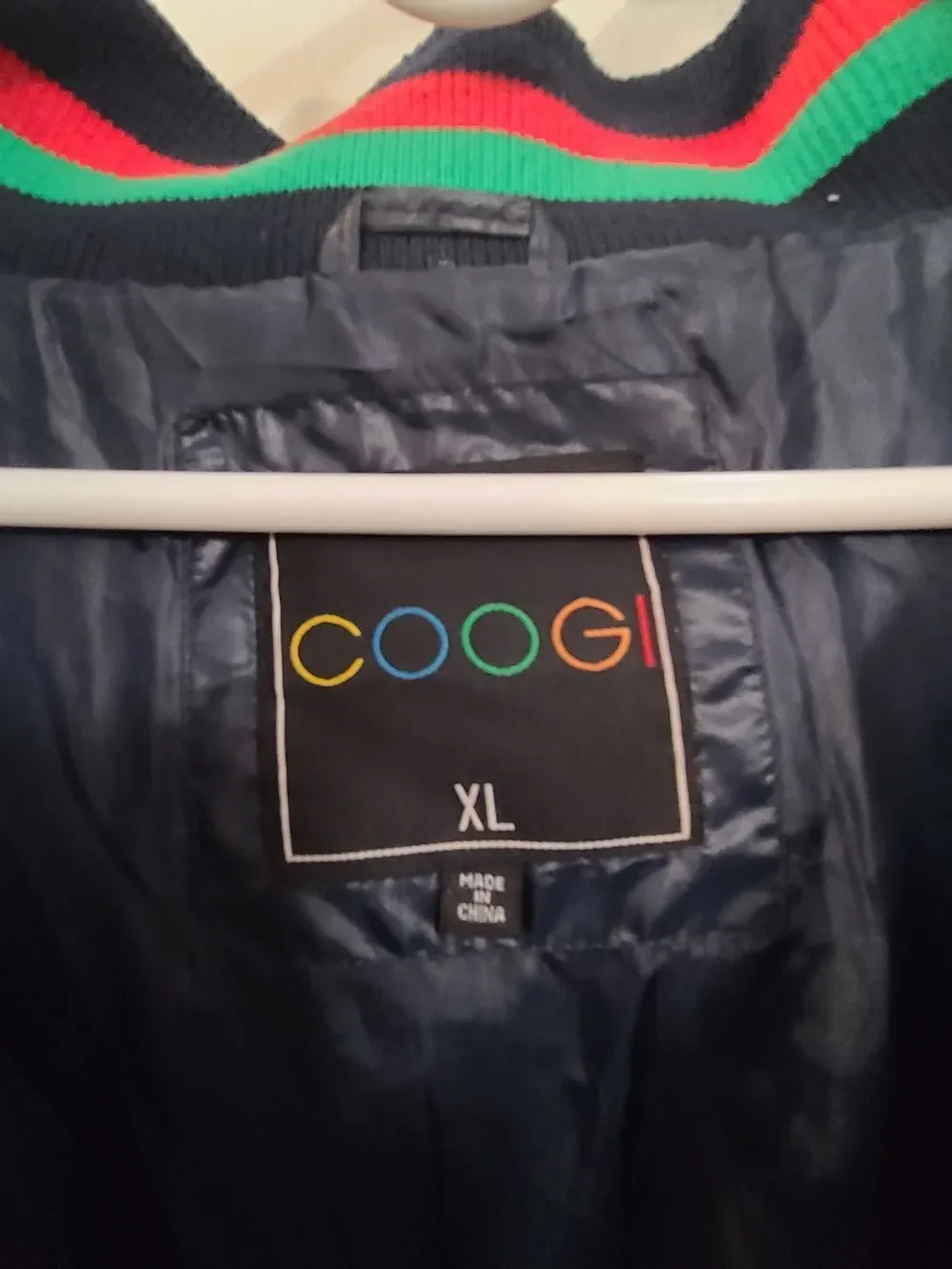 Coogi Y2K Navy Puffer Jacket Size XL